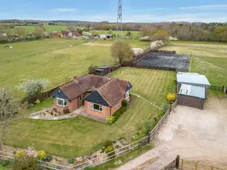 A detached bungalow surrounded by open countryside boasting huge potential (stp), along with enviable equestrian facilities and 9.58 acres of grounds (stls)